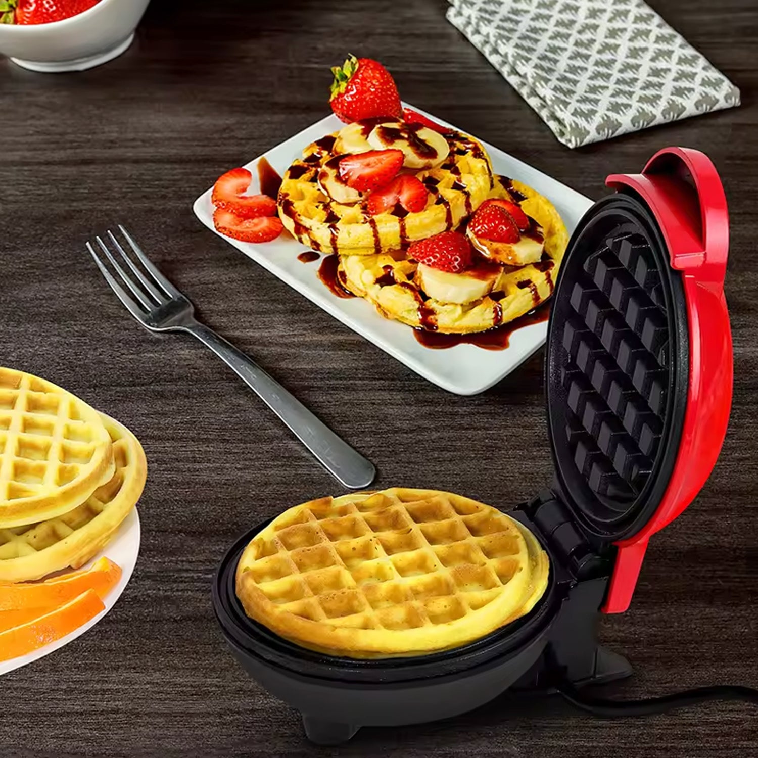 Mini Waffle Maker Machine Waffle Iron Home Appliances Kitchen Gift Easy To Clean On-stick Surfaces Perfect Breakfast Dessert Sandwich Pan Cakes Paninis  Other Snacks Machine Mini Waffle Maker Machine Waffle Iron Home Appliances Kitchen Gift Easy To Clean On-stick Surfaces Perfect Breakfast Dessert Sandwich Pan Cakes Paninis  Other Snacks Machine